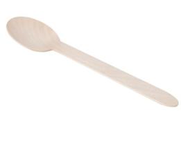 20 uni Colher de Madeira sobremesa 100% Biodegradavel de 16 cm