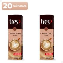 20 unidades Cápsulas Café Cappuccino Avelã Cremoso 3 Três Corações adocicado e sofisticado