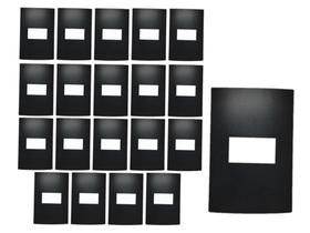 20 unidades Placa 4x2 1 Posto Ebony Clean Margirius 14448