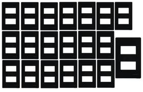 20 unidades Placa 4x2 2 Postos Ebony Clean Margirius 14450