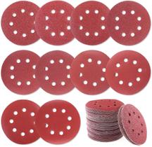 20 X Lixas Disco Grão 5 Polegadas 125mm 8 Furos Lixadeira Politriz KaQi