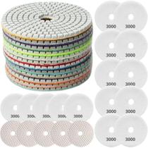 20 X Lixas Discos Grão Liso 4 Pol.100Mm Diamantada Granito