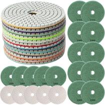 20 X Lixas Discos Grão Liso 4 Pol. 100mm Diamantada Granito Mármore KaQi 20 X Lixas Discos Grão Liso 4 Pol. 100mm Diamantada Granito Mármore KaQi