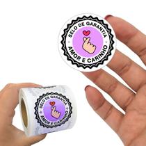 200 Adesivos 4x4 Cm Selo Amor e Carinho Roxo 200 Adesivos 4x4 Cm Selo Amor e Carinho Roxo