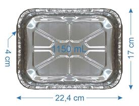 200 Bandeja De Alumínio Marmitex 1150ml com Tampa 200 Bandeja De Alumínio Marmitex 1150ml com Tampa