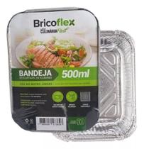200 Bandeja Marmitex Alumínio 500ml Bricoflex