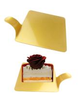 200 Base Acrílica Quadrada Finger Food Ouro Dourada Entremet 200 Base Acrílica Quadrada Finger Food Ouro Dourada Entremet