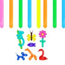 200 Bexigas Palito 260 Balão Canudo Liso Espaguete Modelagem Escultura Decoração Festa EmbaFast