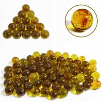 200 Bolinha Bola Gude Vidro Burica Bila Birosca Fubeca Âmbar