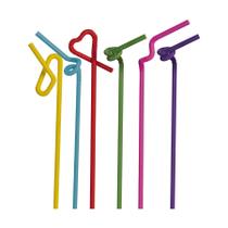 200 Canudo Decorativo Artístico Colorido