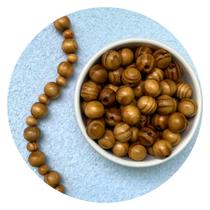 200 Conta Madeira 12mm Bola Castanha Miçanga Missanga Bijuteria Artesanato