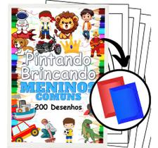 200 Desenhos Meninos Comum Para Colorir E Pintar 200 Folha