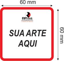 200 Etiqueta Adesivo Rótulo Em Bopp Personalizado 6x6cm