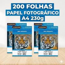 200 Folhas Papel Fotografico Glossy A4 230g Prova Dagua Personalizados e Brindes 200 Folhas Papel Fotografico Glossy A4 230g Prova Dagua Personalizados e Brindes