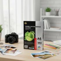 200 Folhas Papel Fotográfico Glossy Brilho 180gr 10x15 A6 x colour