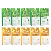 200 folhas prontas depilacao corporal natural e hortelã depilflax