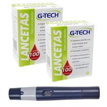 200 Lanceta Glicose Agulha Glicemia 1 Caneta Lancetadora 200 Lanceta Glicose Agulha Glicemia 1 Caneta Lancetadora