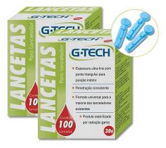 200 Lanceta Gtech Para Lancetador 30g Azul Para Glicose Fina 200 Lanceta Gtech Para Lancetador 30g Azul Para Glicose Fina