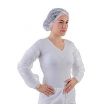 200 Mangote Plástico Descartável Transparente Com Elástico