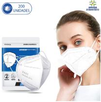 200 Máscaras Descartáveis Branca KN95 WWDoll 5 Camada Anvisa