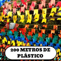 200 Metros Bandeirinha De Festa Junina Plástico - REAL