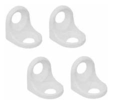 200 Mini Cantoneira 13x13 Cadeirinha Em Aço 2 Furos Branco