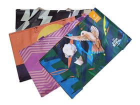 200 Mini Sacolas de Ráfia 33x20x11 cm Estampas Aleatórias B4U