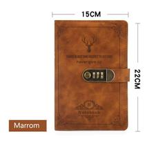 200 Páginas A5 Retro Livro De Senhas Com Diário De Fechadura Engrossado Bloco De Notas Criativo De Papelaria