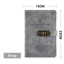 200 Páginas A5 Retro Livro De Senhas Com Diário De Fechadura Engrossado Bloco De Notas Criativo De Papelaria