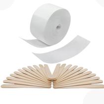 200 palito largo depilação + 100 mts rolo papel de depilação 200 palito largo depilação + 100 mts rolo papel de depilação