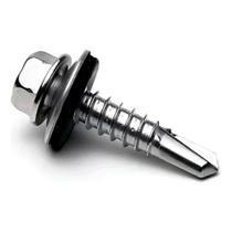 200 Parafusos Auto Brocante Sextavado 5,5x22mm Com Arruela