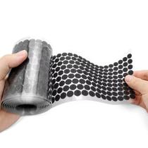 200 Pares Fecho De Contato Casado tiras autocolantes 15mm Adesivo Cor Preto