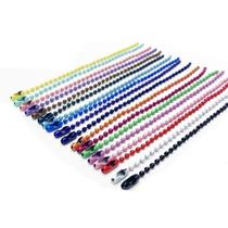 200 pcs Corrente De Bolinha Com Canoa 10cm Chaveiro Colorido-H1-20-12