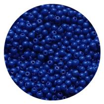 200 pçs Miçanga bola lisa azul escuro 4mm p/ bijuterias, colares e pulseiras
