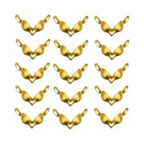 200 Peças De Fecho Metálico Aberto Tipo Concha Para Artesanato DIY Em Joalheria