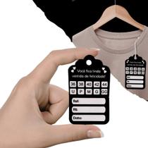 200 Peças Tag de papel para roupas Medida 4x6,5 cm