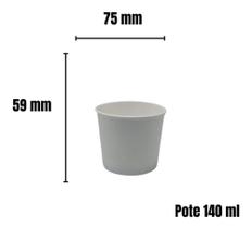 200 Potes D Papel Biodegradável Açaí Sorvete 140ml Sem Tampa 200 Potes D Papel Biodegradável Açaí Sorvete 140ml Sem Tampa
