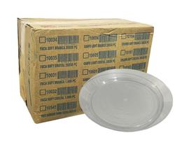 200 Pratos Acrílico 15cm Cristal - Marca Elite