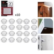 200 Protetor Batente Gota Silicone Adesivo Anti Impacto 1cm
