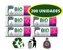 200 Saco De Lixo Espanta Inseto 15 Lt Ref Biodegradável