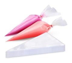 200 Saco Manga para Confeitar Reforçado 16x38cm com Fecho