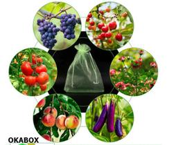 200 Saquinho organza protegue fruta no pé 10x15cm ecologica - OKABOX