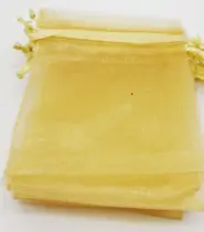 200 Saquinhos De Organza 17x23 Dourado Fita Cetim 200 Saquinhos De Organza 17x23 Dourado Fita Cetim