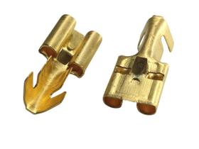 200 Terminal Encaixe Femea 6,3 mm com trava Latão Resistente 200 Terminal Encaixe Femea 6,3 mm com trava Latão Resistente