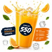 200 un copo descartavel liso pp 500ml 550ml resistente chopp