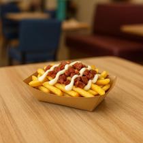 200 Unidades de Bandeja Barca Kraft para Fritas, Salgados e Petiscos