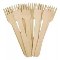 200 Unidades Garfos De Madeira Descartáveis Biodegradável 16cm