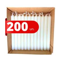 200 Vela Palito Branca Tradicional 14cm Preço Bom No Atacado - Candle Candle