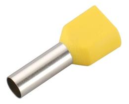 200 X Terminal Conector Tubular Ilhós Duplo 6,0Mm Amarelo