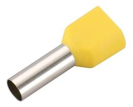 200 X Terminal Conector Tubular Ilhós Duplo 6,0mm Amarelo 200 X Terminal Conector Tubular Ilhós Duplo 6,0mm Amarelo